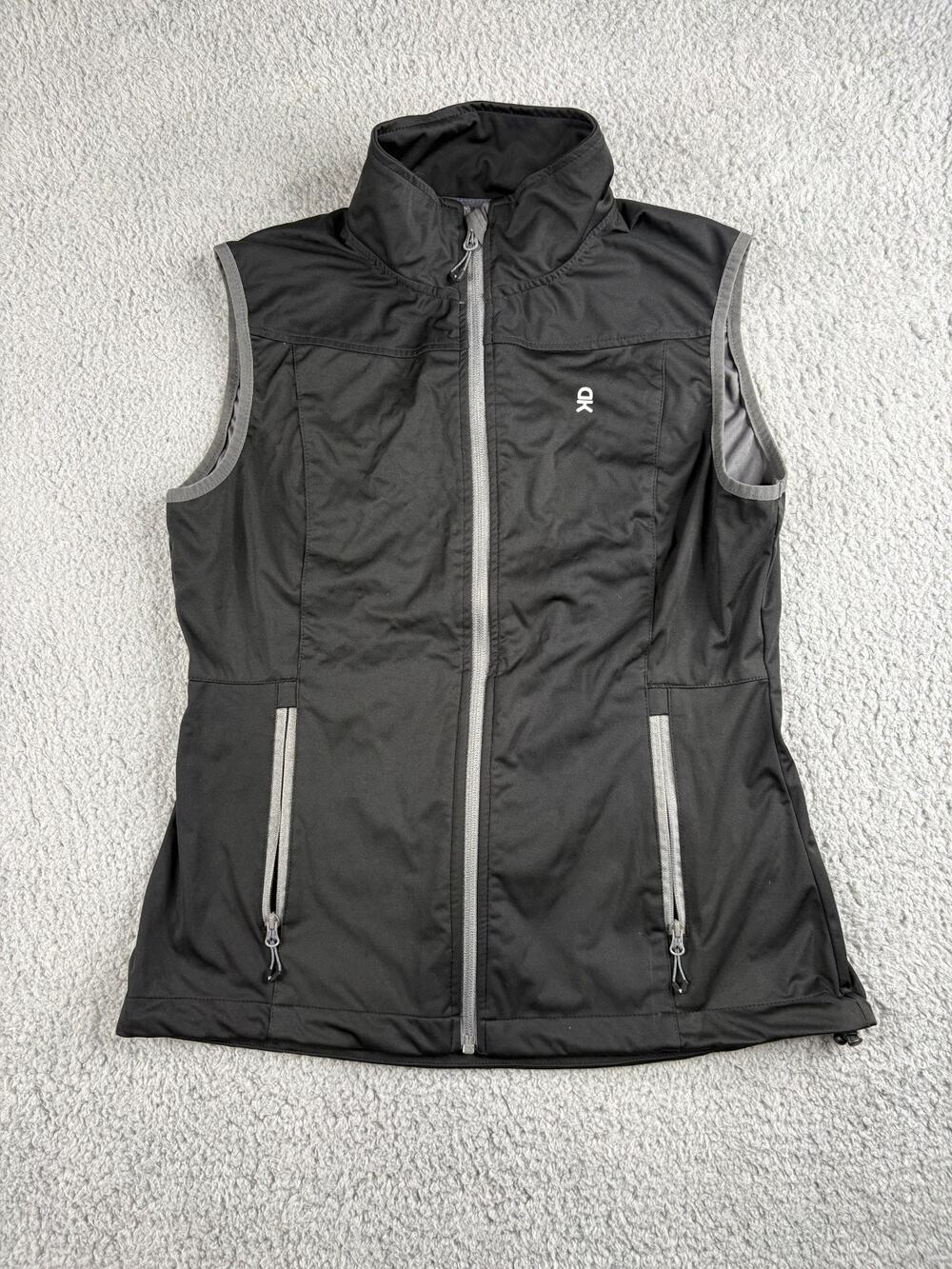 Little Donkey Andy Vest Jacket Women's Medium Black Sleeveless Zipper Pockets